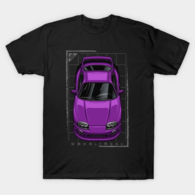 Supra JZA80 MKIV (Midnight Purple) T-Shirt by Jiooji Project